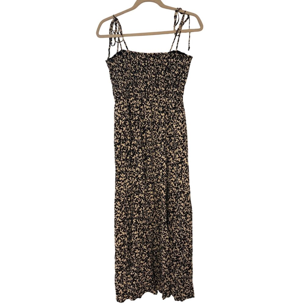 NWT Madewell Tie Shoulder Midi Dress in Floral Black Size 0 - Picture 9 of 9